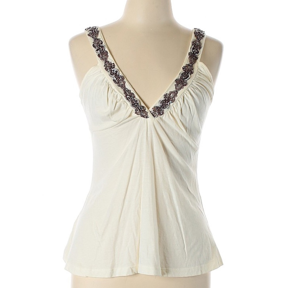 Rebecca Beeson Beaded Tank Top EUC